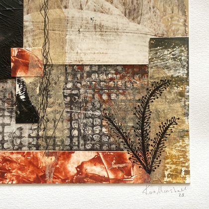 Tussock-lands, Mixed Media Collage